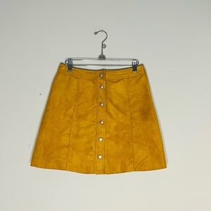 Suede Like Cognac Skirt